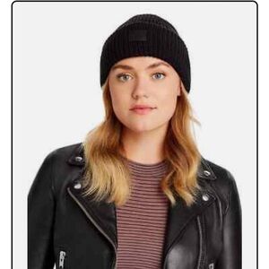 Allsaints knit black beanie